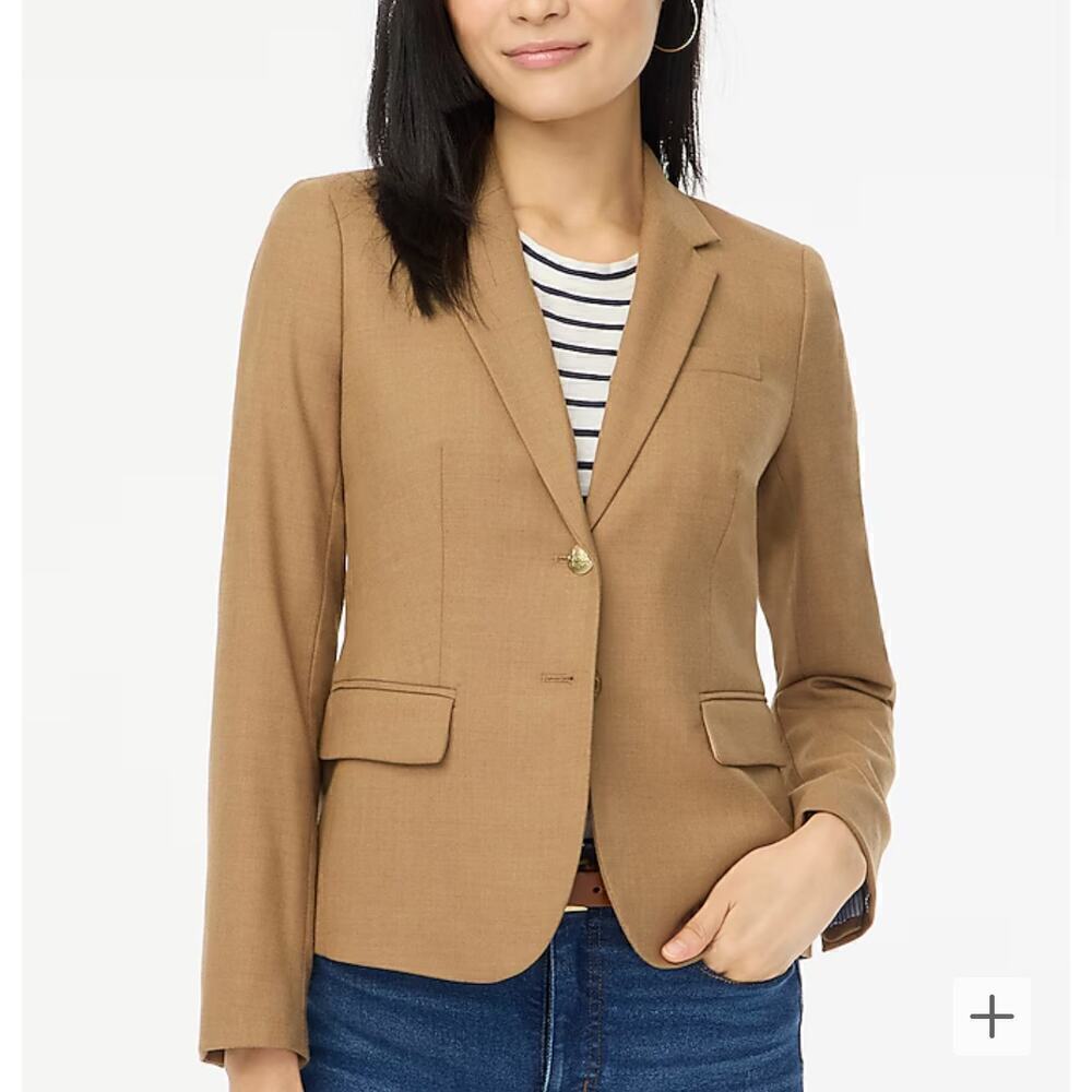 J.Crew Factory Original Schoolboy Blazer in Camel Women's Size 6â NWT